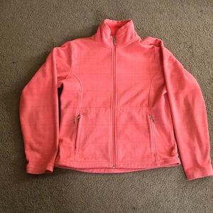 Cute salmon coral pink fleece jacket